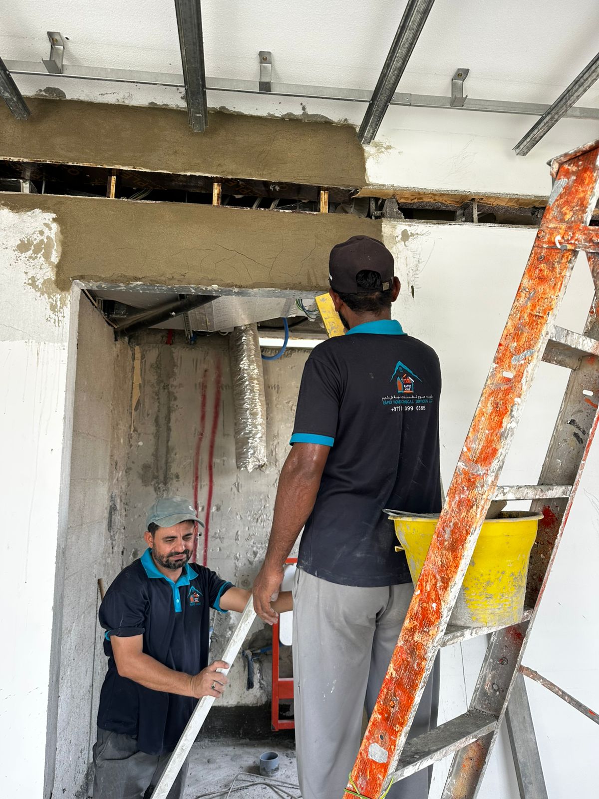 Rapid Home technicians completing renovation work in Dubai