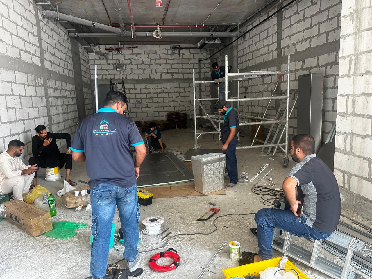 Rapid Home team coordinating a commercial fit-out