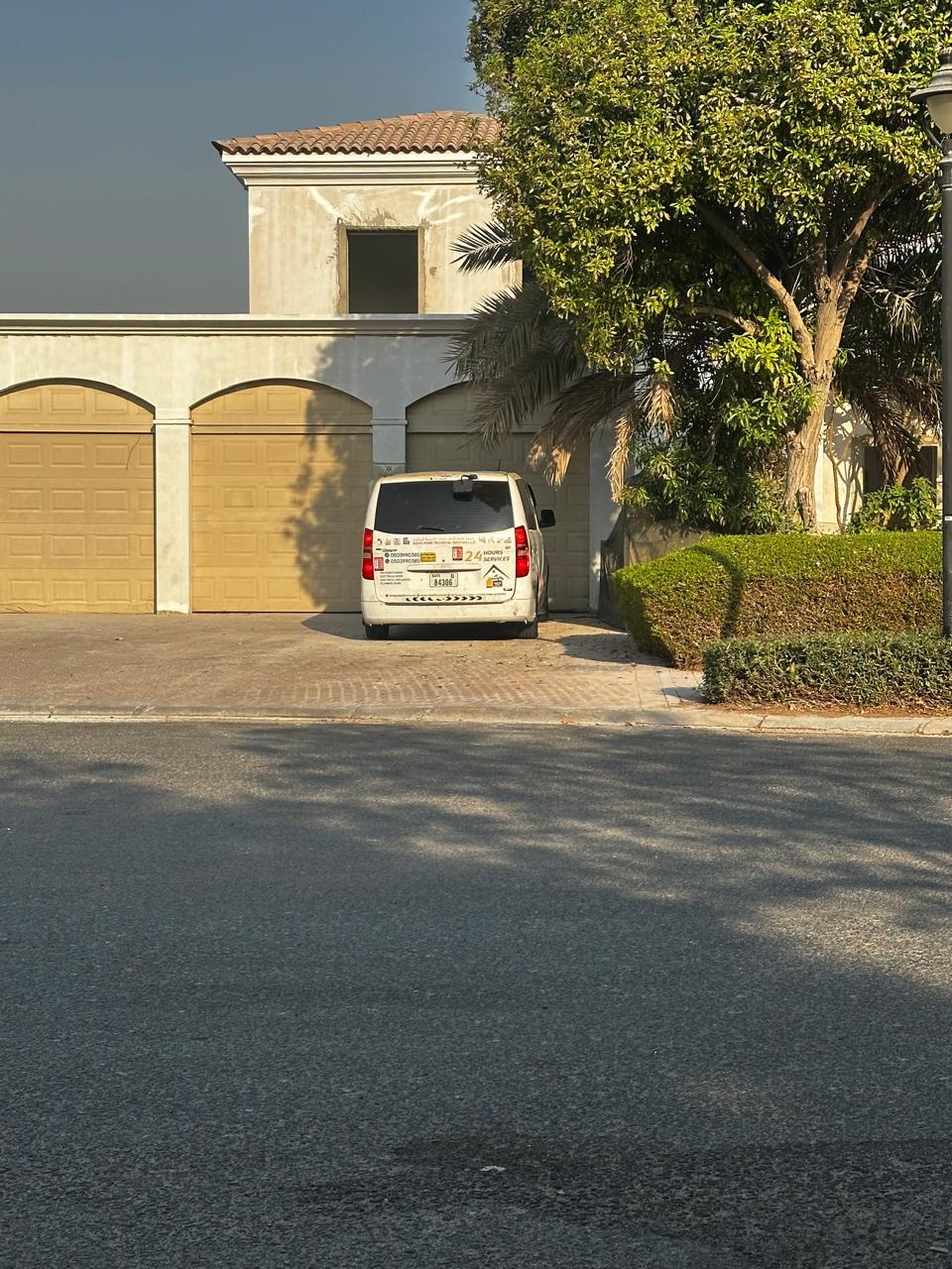 Dubai villa exterior during refurbishment work